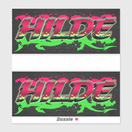 Hilde Vorname Name Graffiti Aufkleber Sticker シール (シート)