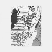 Hill Climbing Motocross Racers フリースブランケット (正面)