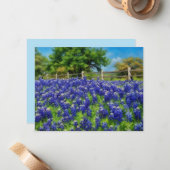 Hill Country Texas Bluebonnet Note Card Set ノートカード (正面/裏面インサイチュ)