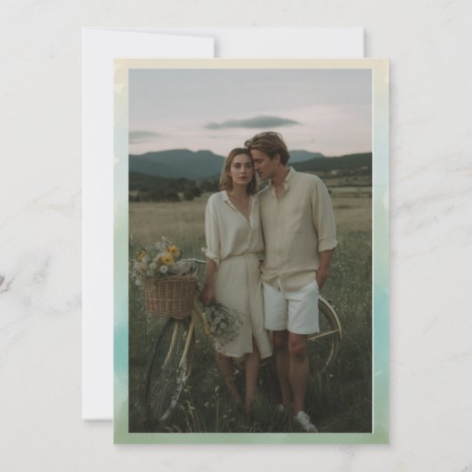 Hill Country Texas Unique Save the Date 招待状 (裏面)