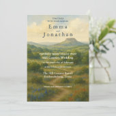 Hill Country Texas Unique Wedding Invitation Cards 招待状 (スタンド正面)