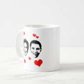 HillaryとObamaのための恋人.png コーヒーマグカップ (正面左)