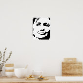 HILLARY CLINTON INK ART ポスター (キッチン)