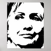 HILLARY CLINTON INK ART ポスター (正面)