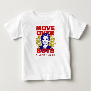 Hillary Clinton Move Over Boys Toddler Ruffle Tee ベビーTシャツ