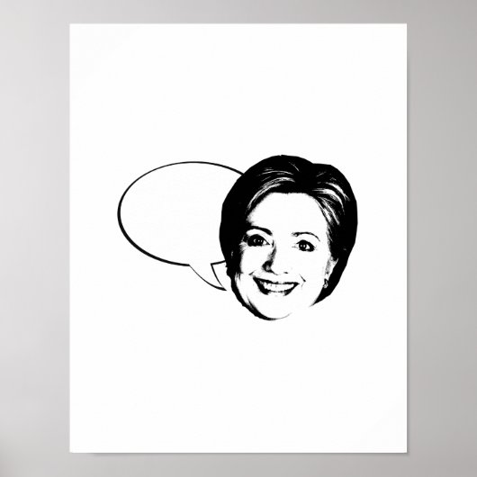 HILLARY CLINTON TALK BUBBLE -.png ポスター (正面)