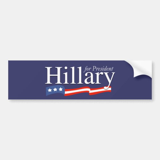 Hillary for President Bumper Sticker バンパーステッカー (正面)