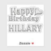 Hillary Happy Birthday silver Aufkleber Sticker シール (シート)