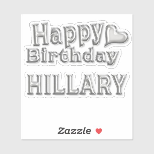 Hillary Happy Birthday silver Aufkleber Sticker シール (シート)