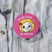 Hillary Kitten for Pawsident 缶バッジ (インサイチュ)