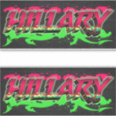 Hillary Vorname Name Graffiti Aufkleber Sticker シール (正面)