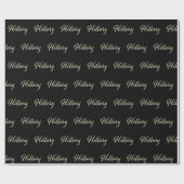 Hillary white gold Handwriting Geschenkpapier ラッピングペーパー (フラット)