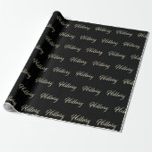 Hillary white gold Handwriting Geschenkpapier ラッピングペーパー (アンロールド)