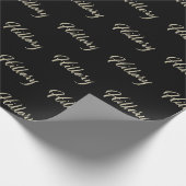 Hillary white gold Handwriting Geschenkpapier ラッピングペーパー (角)