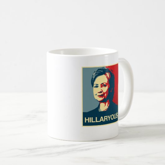HILLARYOUS -アンチ – ヒラリーのポスター – -アンチ – ヒラリー コーヒーマグカップ (正面右)