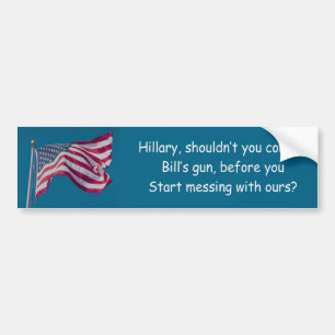 Hillarysの銃砲規制は助言します バンパーステッカー