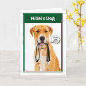 Hillelの犬のおもしろいなバーかバルミツワーカード カード (黄色い花)