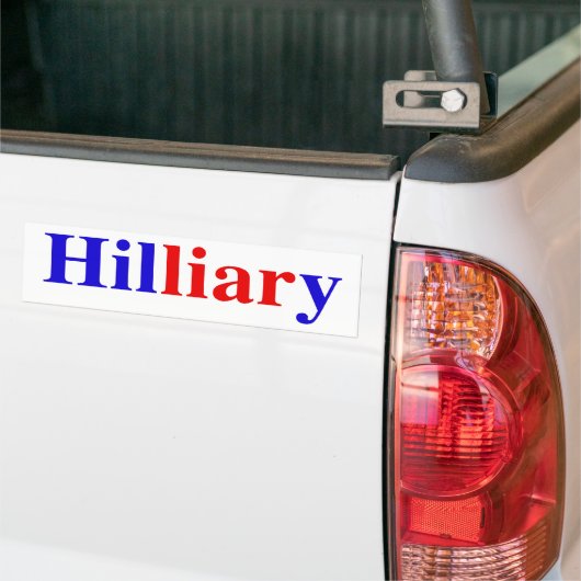 "Hilliary " バンパーステッカー (トラック上)
