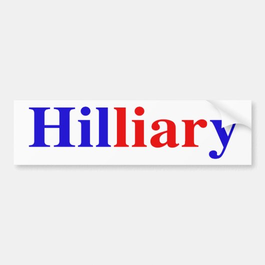 "Hilliary " バンパーステッカー (正面)