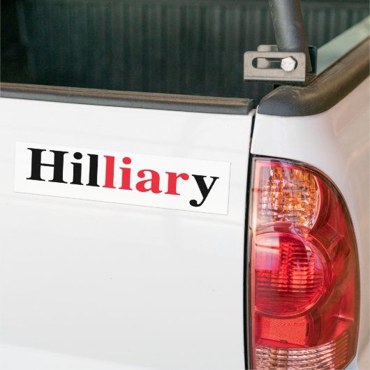 "Hilliary " バンパーステッカー (トラック上)