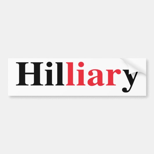 "Hilliary " バンパーステッカー (正面)
