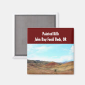 Hills 色彩の鮮やか John Day化石ベッドオレゴンのマグネット マグネット (正面/裏面)