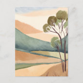 Hills of Beige | Natural Landscape Painting ポストカード (正面)