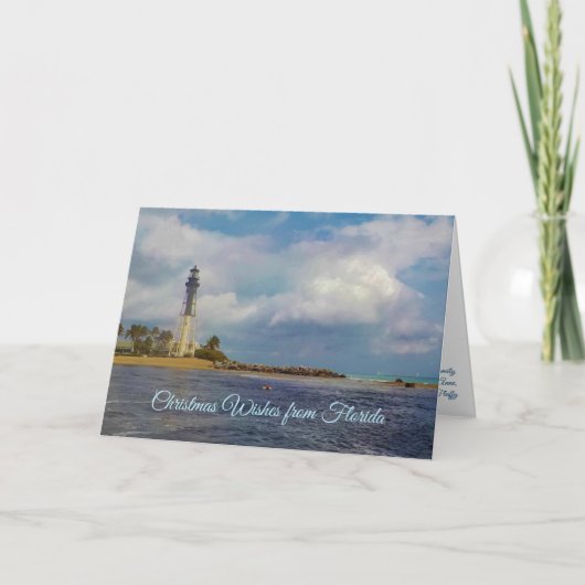 Hillsboroの入口ライトフロリダのカスタムのクリスマス シーズンカード (正面)