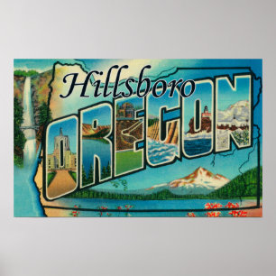 Hillsboro、オレゴン-大きい手紙場面 ポスター