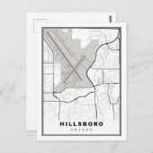 Hillsboro Map ポストカード (正面/裏面)