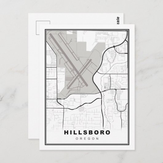 Hillsboro Map ポストカード (正面/裏面)