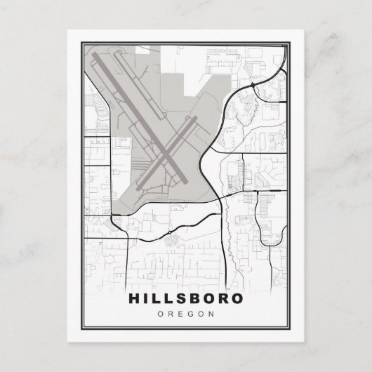 Hillsboro Map ポストカード (正面)