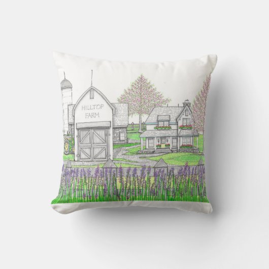 Hilltop Farm Pillow クッション (正面)