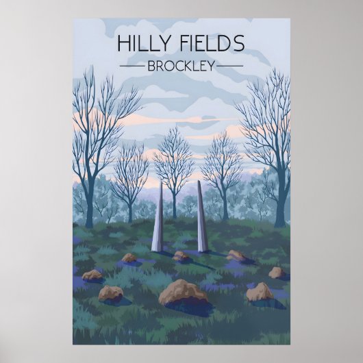 Hilly Fields London Park Travel Poster ポスター (正面)