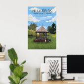 Hilly Fields Park Enfield Travel Poster ポスター (ホームオフィス)