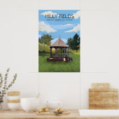 Hilly Fields Park Enfield Travel Poster ポスター (キッチン)