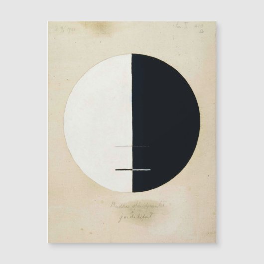 Hilma Af Klint、仏の視点、抽象芸術・アート マグネット招待状 (正面)