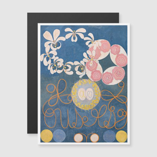 Hilma Af Klint、10番目に大きいNo1、抽象芸術・アート マグネット招待状 (正面/裏面)