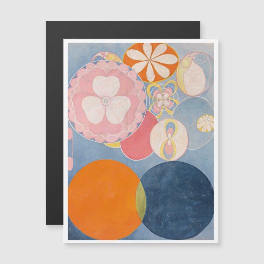 Hilma Af Klint、10番目に大きいNo2、抽象芸術・アート マグネット招待状 (正面/裏面)