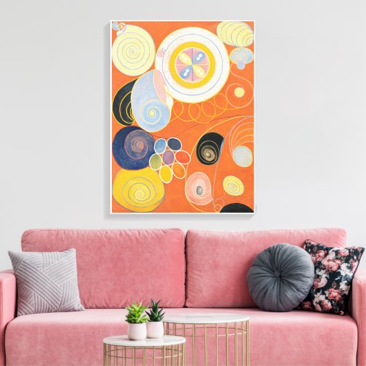 Hilma Af Klint、10番目に大きいNo3、抽象芸術・アート キャンバスプリント (インサイチュ (リビング))