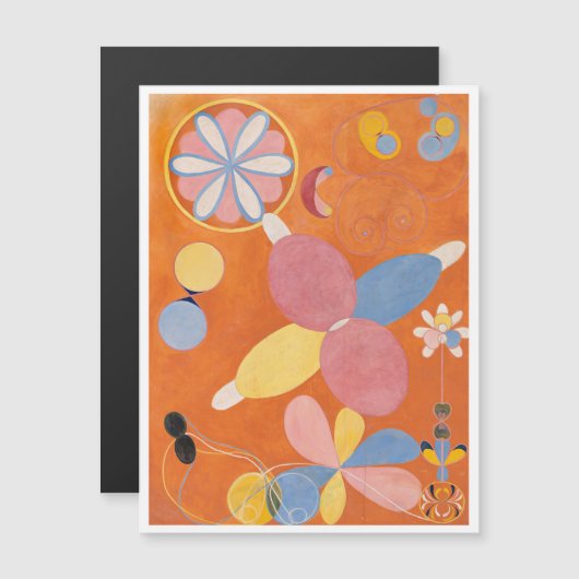 Hilma Af Klint、10番目に大きいNo4、抽象芸術・アート マグネット招待状 (正面/裏面)