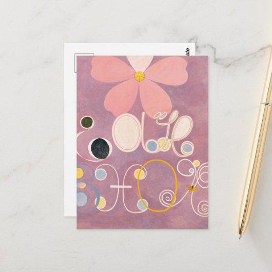 Hilma Af Klint、10番目に大きいNo5、抽象芸術・アート ポストカード (正面/裏面インサイチュ)