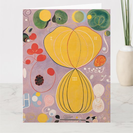 Hilma Af Klint、10番目に大きいNo7、抽象芸術・アート カード (正面)