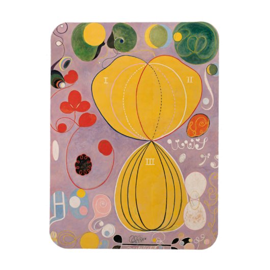 Hilma Af Klint、10番目に大きいNo7、抽象芸術・アート マグネット (縦)