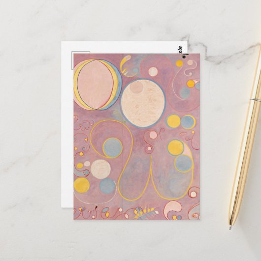 Hilma Af Klint、10番目に大きいNo8、抽象芸術・アート ポストカード (正面/裏面インサイチュ)
