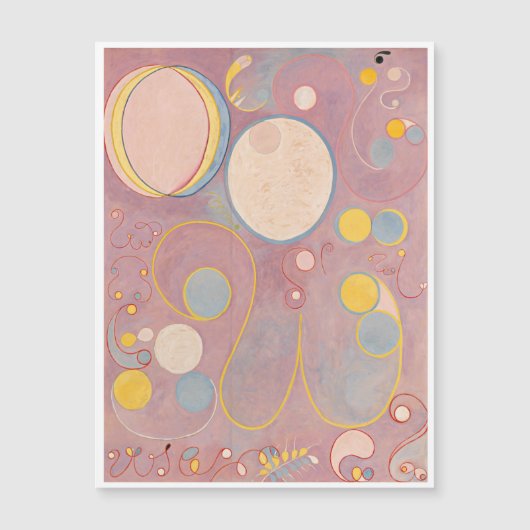 Hilma Af Klint、10番目に大きいNo8、抽象芸術・アート マグネット招待状 (正面)