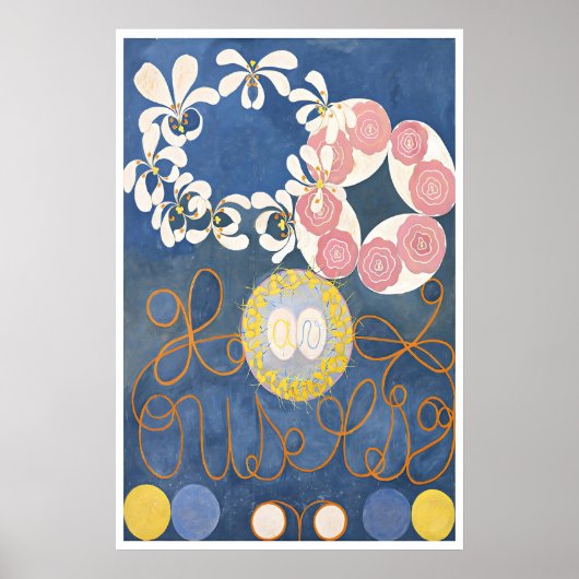 Hilma Af Klint Abstract Art Poster Indigo ポスター (正面)