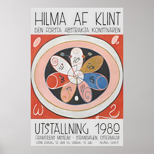 Hilma Af Klint Exhibition Poster Abstract Art ポスター (正面)