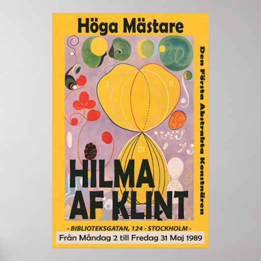 Hilma Af Klint Exhibition Poster Modern Abstract ポスター (正面)