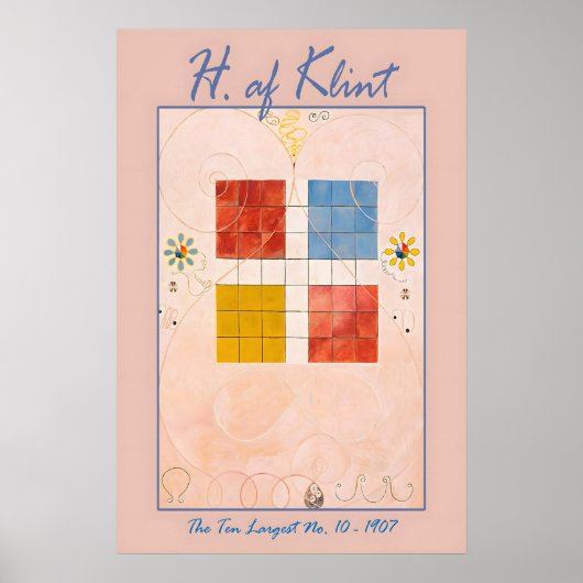 Hilma Af Klint Pastel Pink Abstract Art Print ポスター (正面)